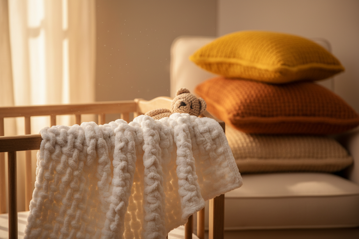 baby blanket with warm background