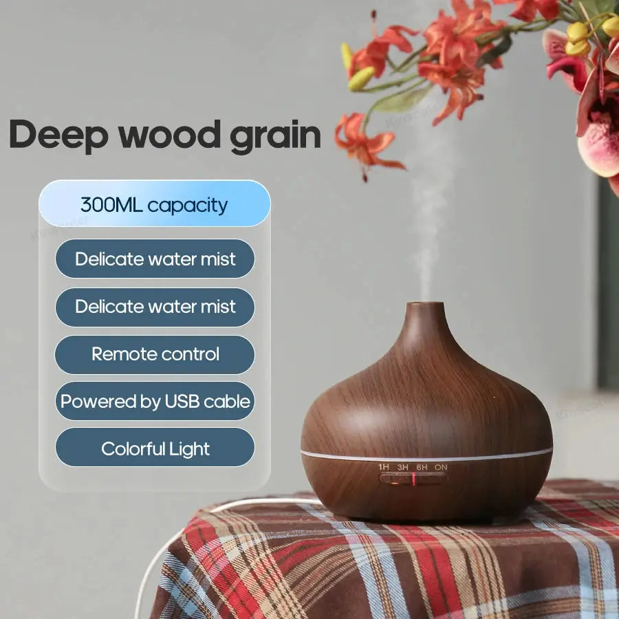 Wood Grain Aromatherapy Diffuser
