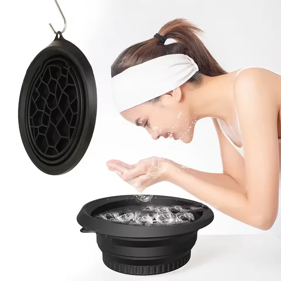 Face Ice Bath Bowl Portable Foldable for Skincare & Facial Therapy