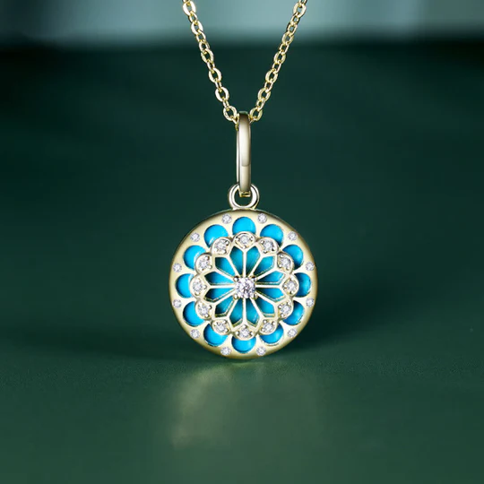 Buddha Stones 925 Sterling Silver Round Turquoise Zircon Protect